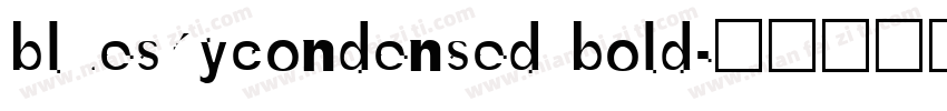 blueskycondensed bold字体转换